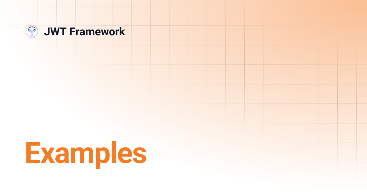 Examples | JWT Framework
